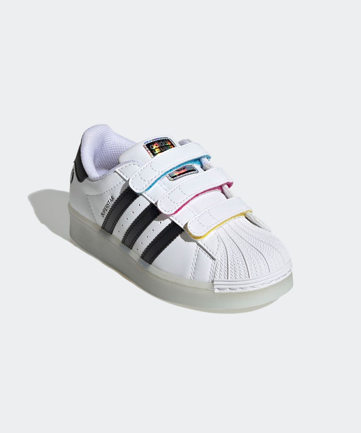 아디다스 키즈(ADIDAS KIDS) 슈퍼스타 LED 라이트 컴포트 클로저 키즈 - 화이트 / JI0506