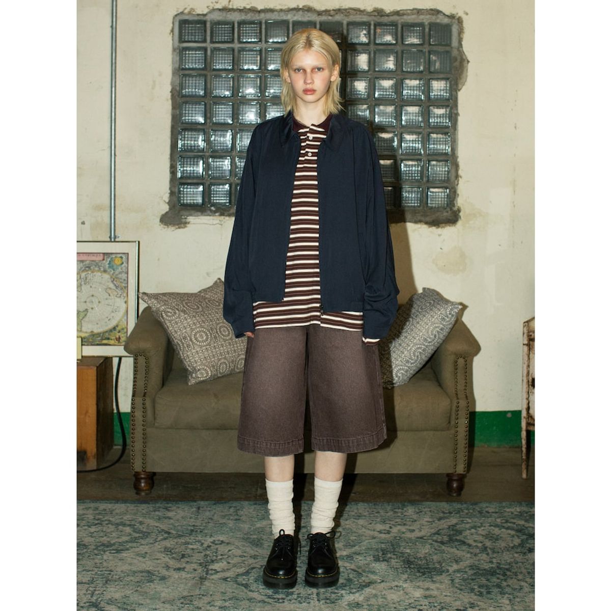 샌드 사운드(SAND SOUND) Drape Drizzler Jacket  Navy