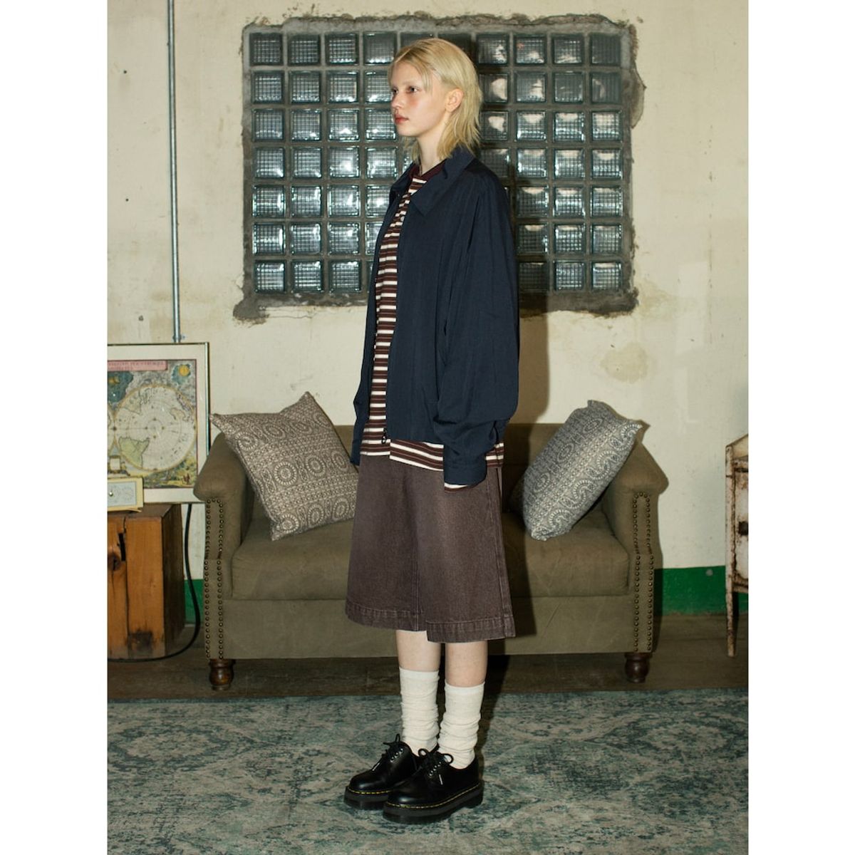 샌드 사운드(SAND SOUND) Drape Drizzler Jacket  Navy