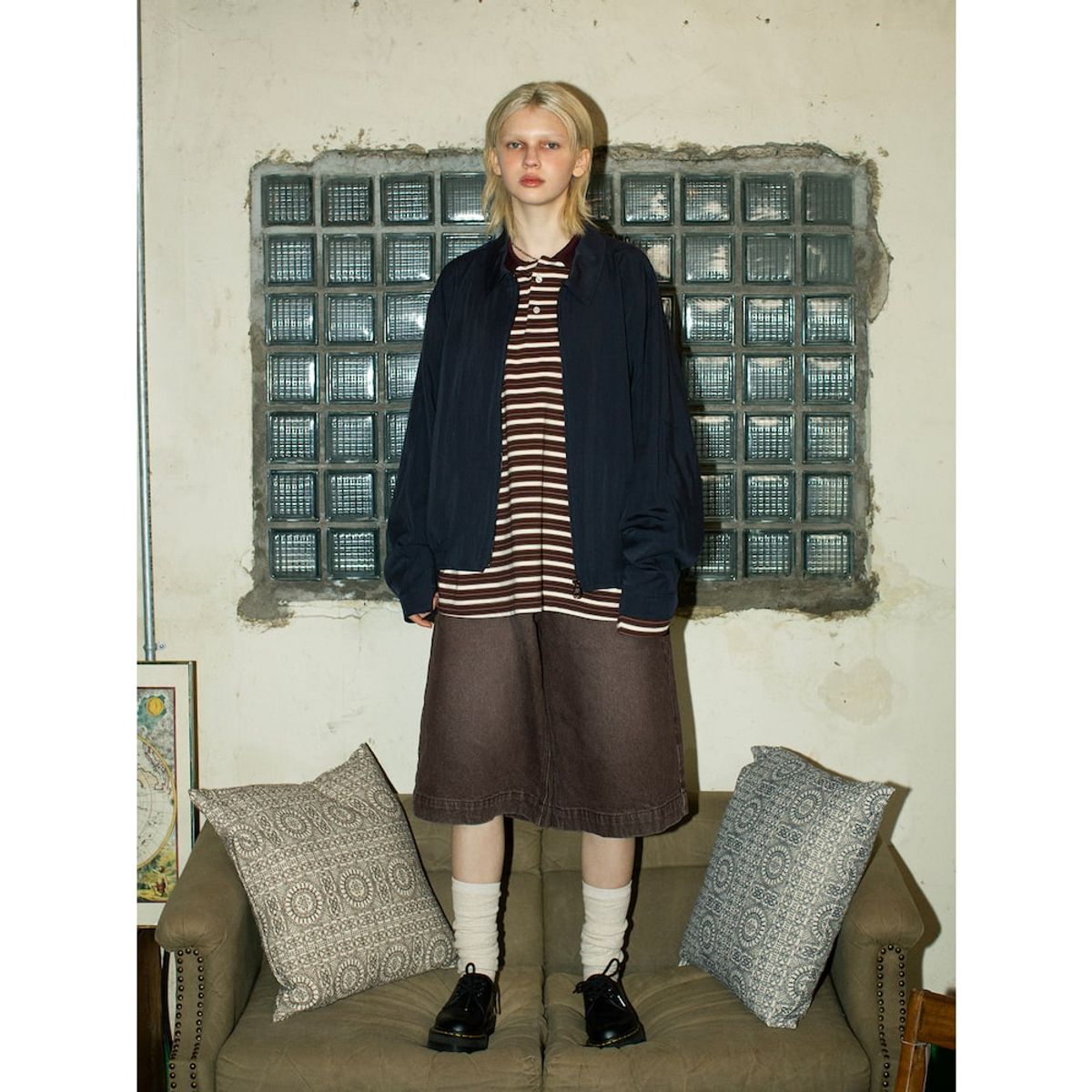 샌드 사운드(SAND SOUND) Drape Drizzler Jacket  Navy