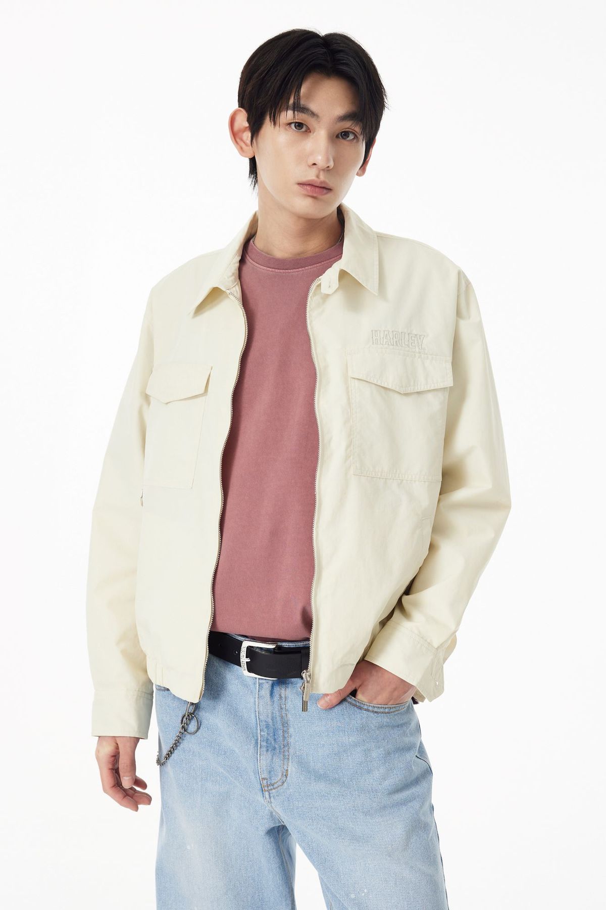 할리데이비슨 컬렉션스®(HARLEY-DAVIDSON COLLECTIONS®) 라이더 퀘스트 자켓 _아이보리 HH15103208