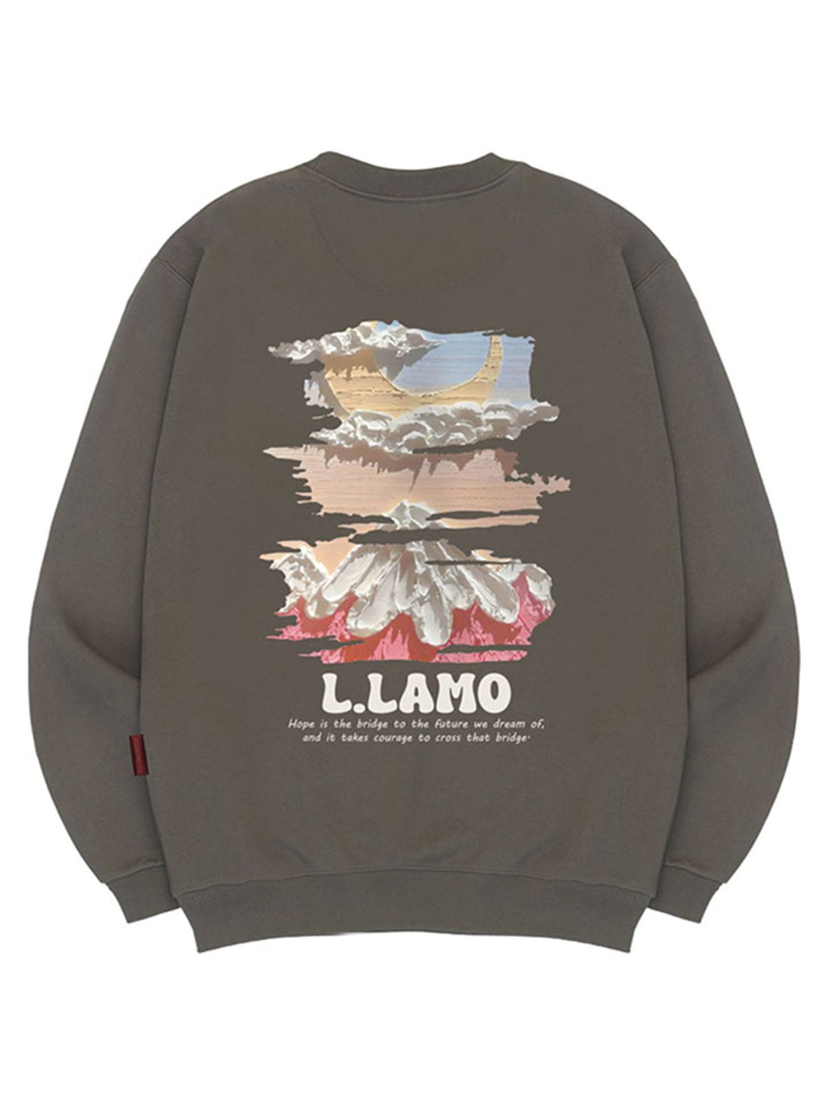엘라모(LLAMO) 마운틴문 맨투맨 남녀공용 빅사이즈 S~4XL