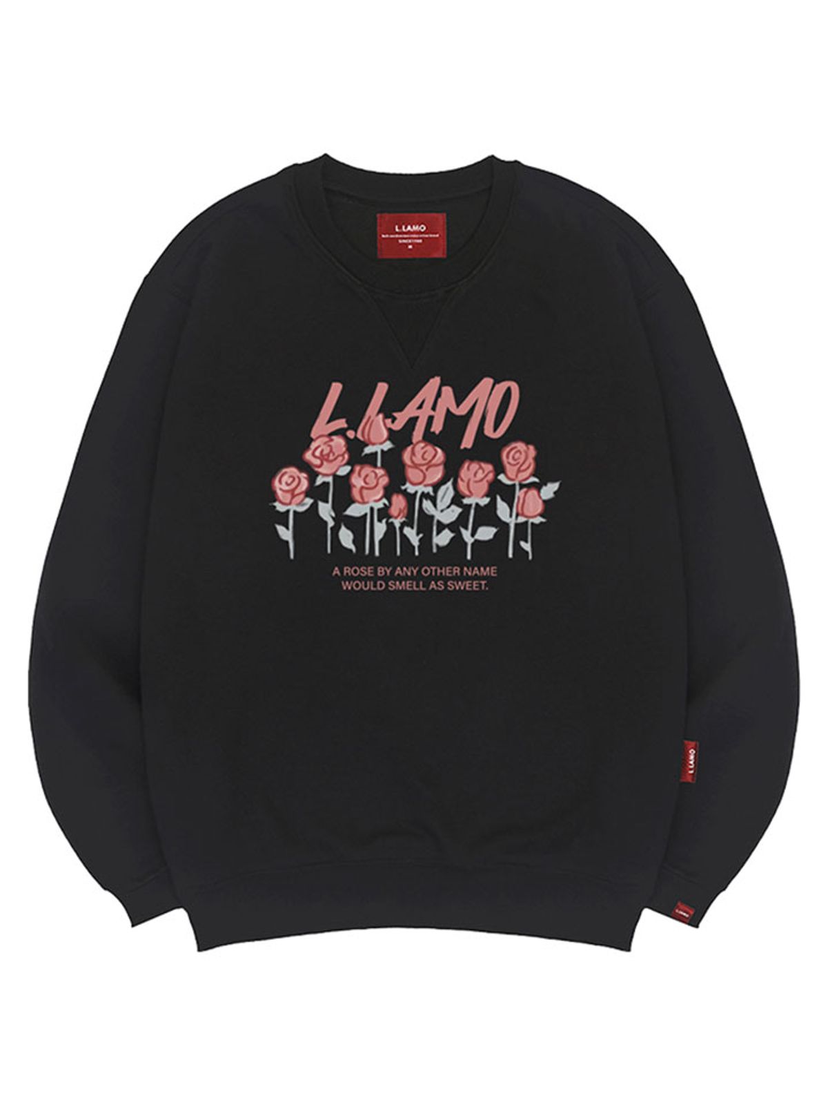 엘라모(LLAMO) 스위트로즈 맨투맨 남녀공용 빅사이즈 S~4XL