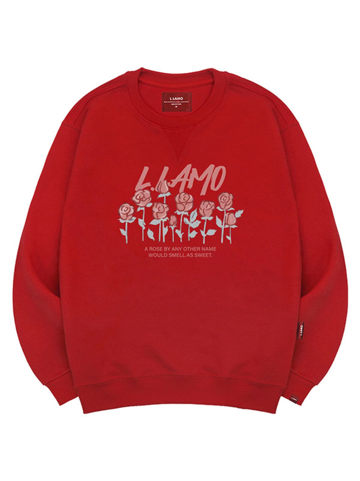 엘라모(LLAMO) 스위트로즈 맨투맨 남녀공용 빅사이즈 S~4XL