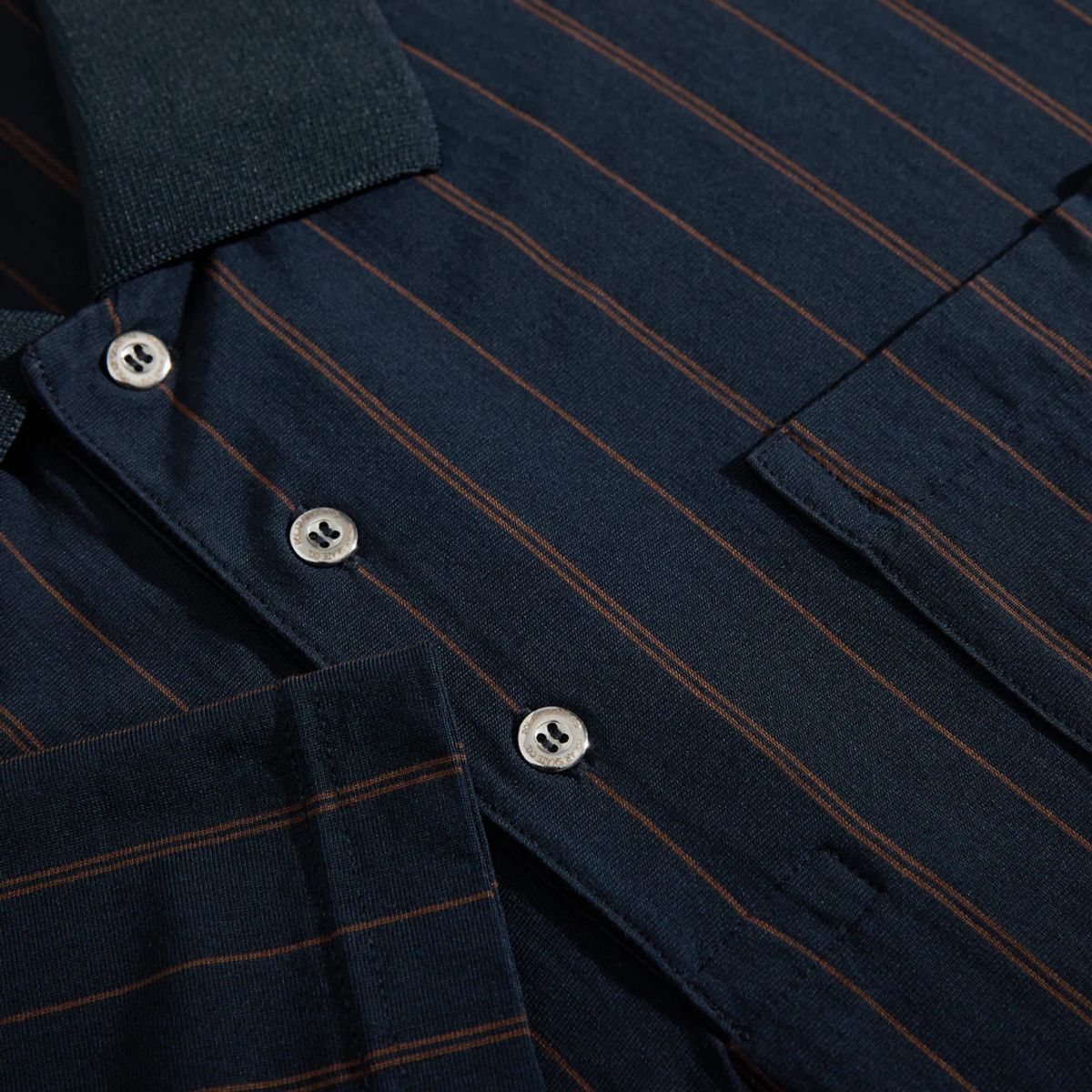 폴라(POLAR) FANCY POLO SHIRT [NAVY/BROWN]