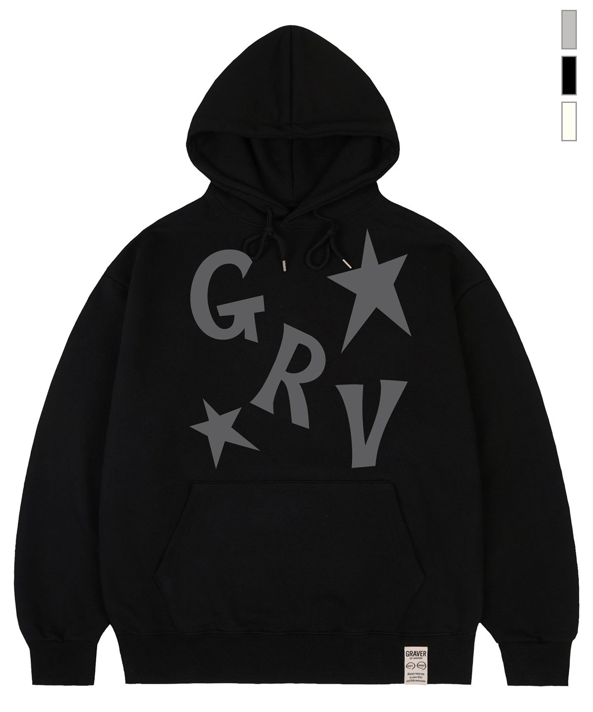 그레이버(GRAVER) [UNISEX]GRV스타 후드티_3color