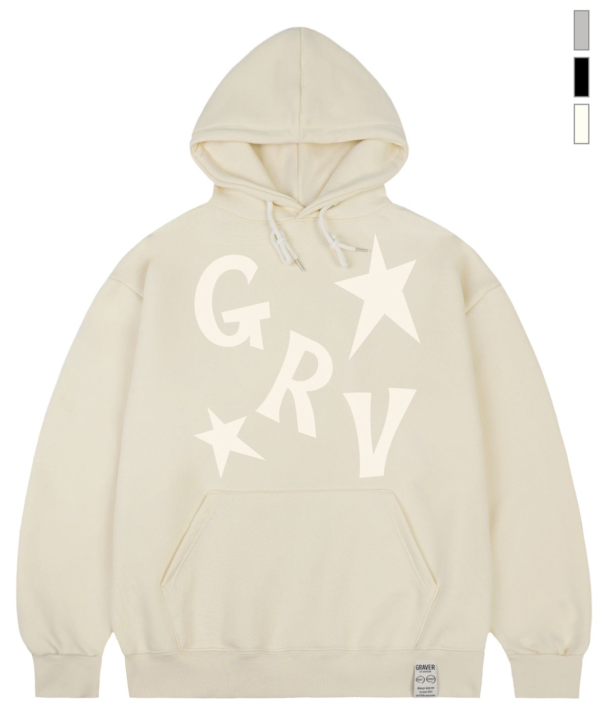 그레이버(GRAVER) [UNISEX]GRV스타 후드티_3color
