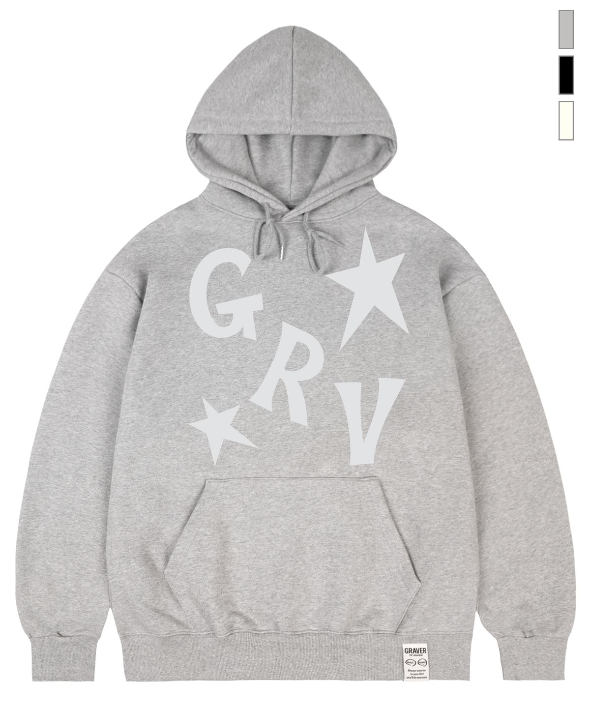 그레이버(GRAVER) [UNISEX]GRV스타 후드티_3color