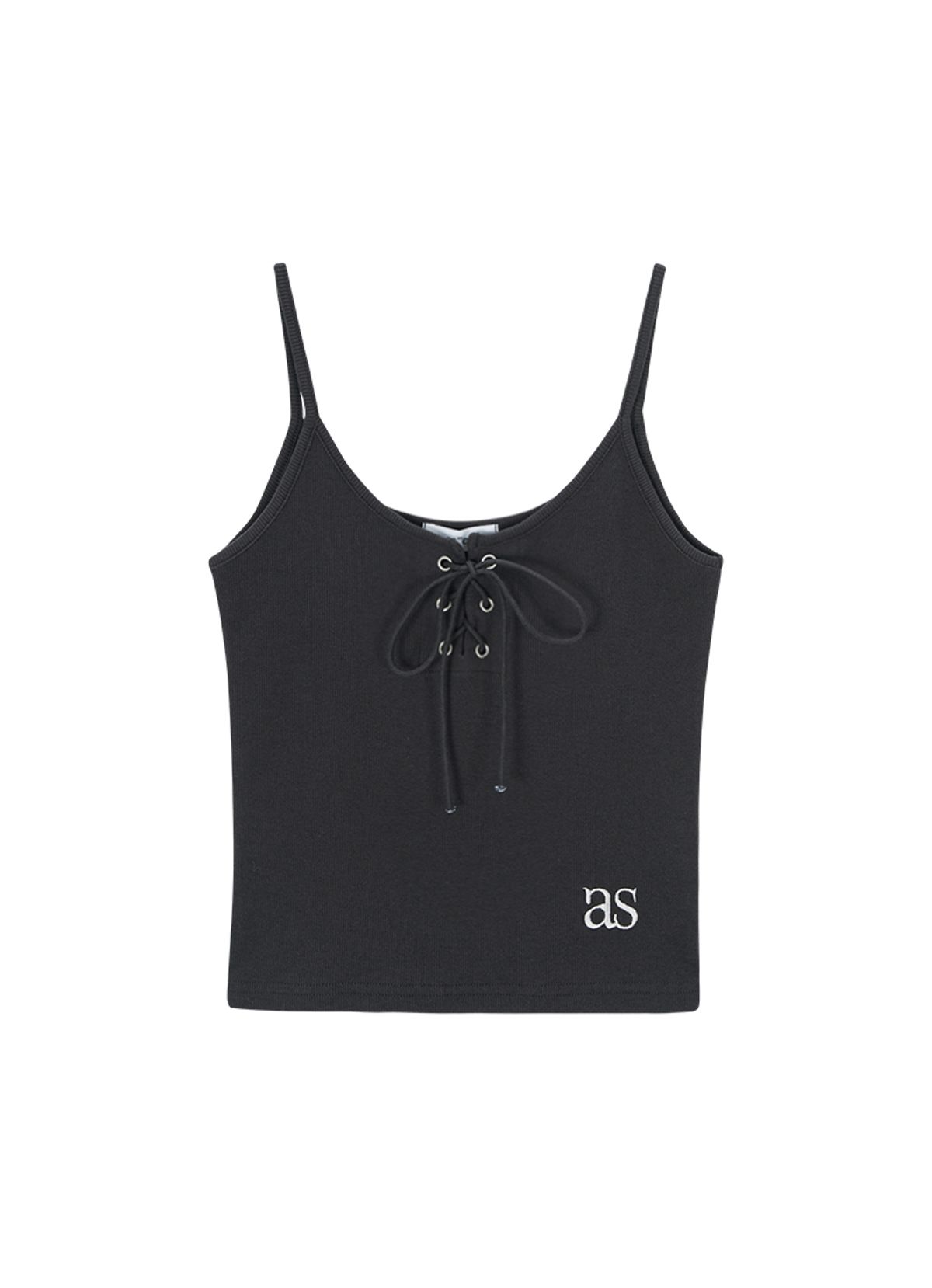 애즈온(ASON) EYELET SLEEVELESS / CHARCOAL