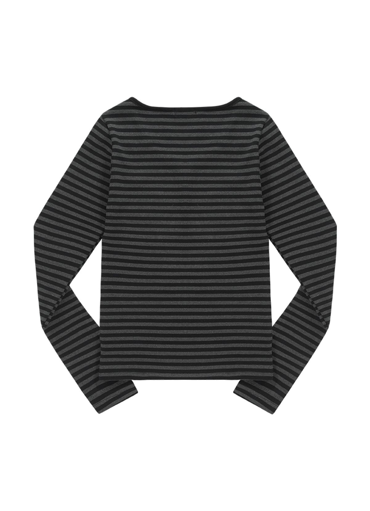 애즈온(ASON) ELLEN STRIPE TEE / BLACK