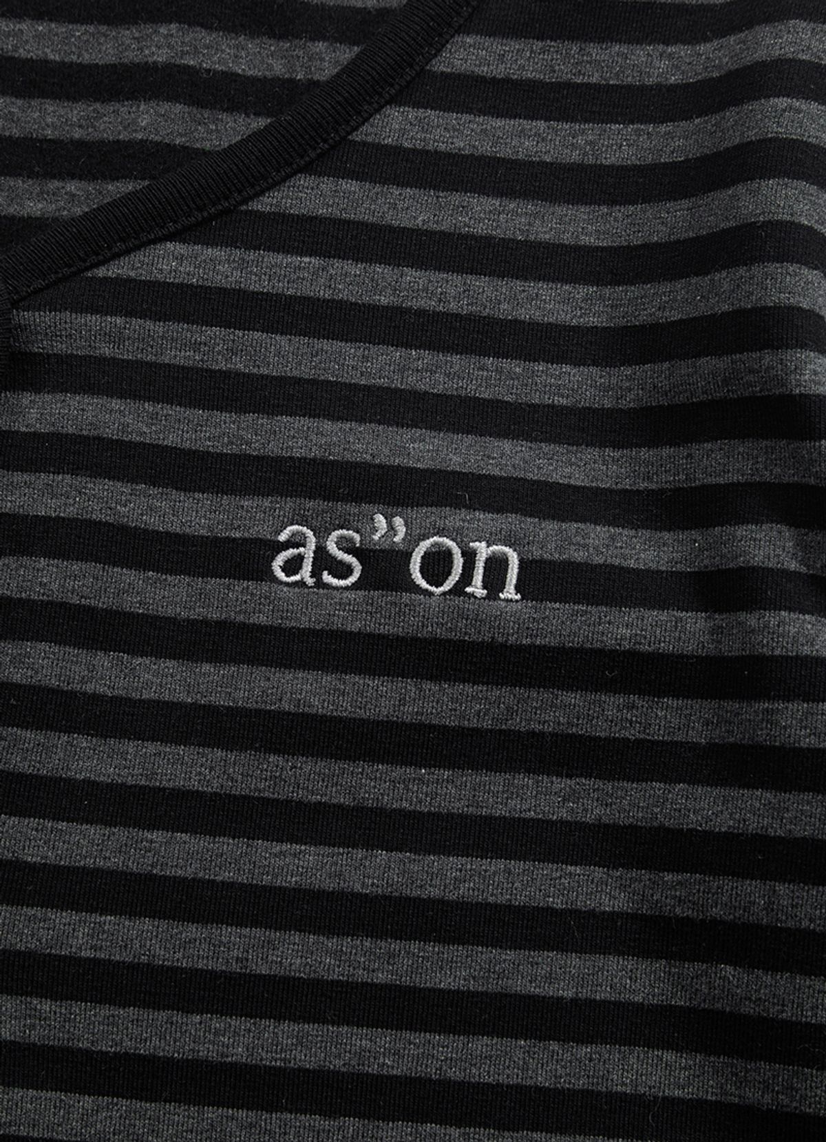 애즈온(ASON) ELLEN STRIPE TEE / BLACK