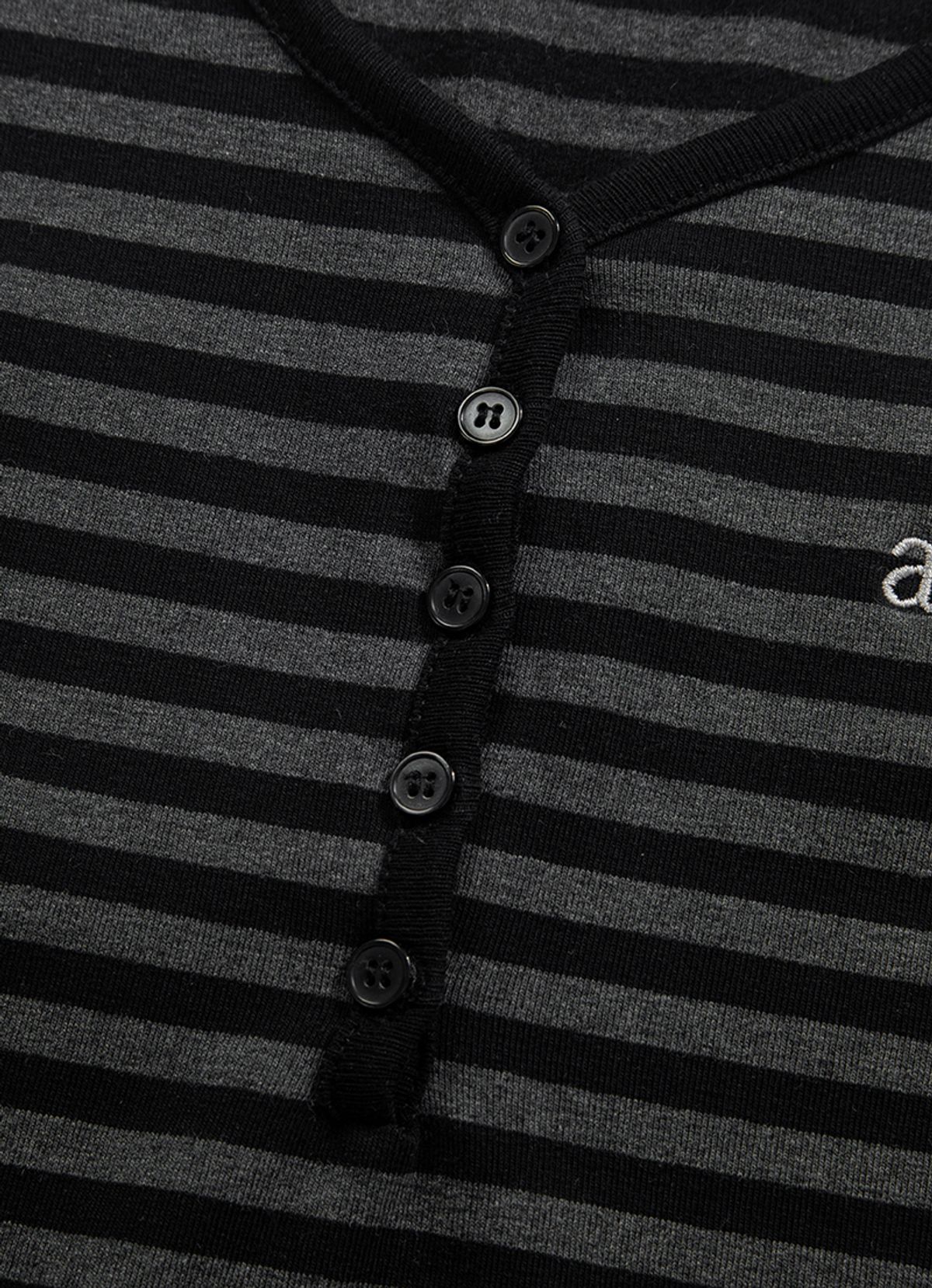 애즈온(ASON) ELLEN STRIPE TEE / BLACK