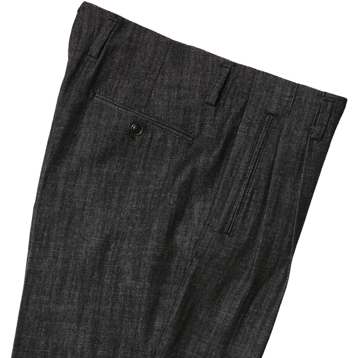 솔티(SORTIE) Denim Hollywood Trousers (Black)