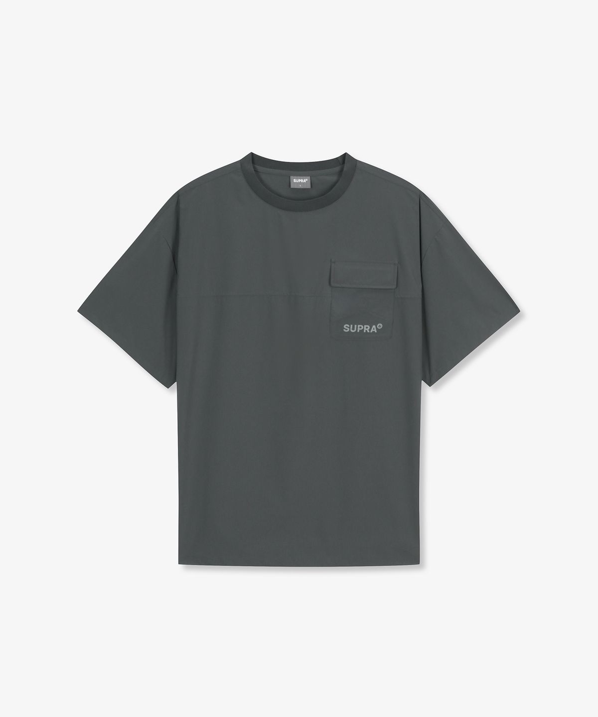 수프라(SUPRA) 우븐 반팔 티셔츠(GRAY)