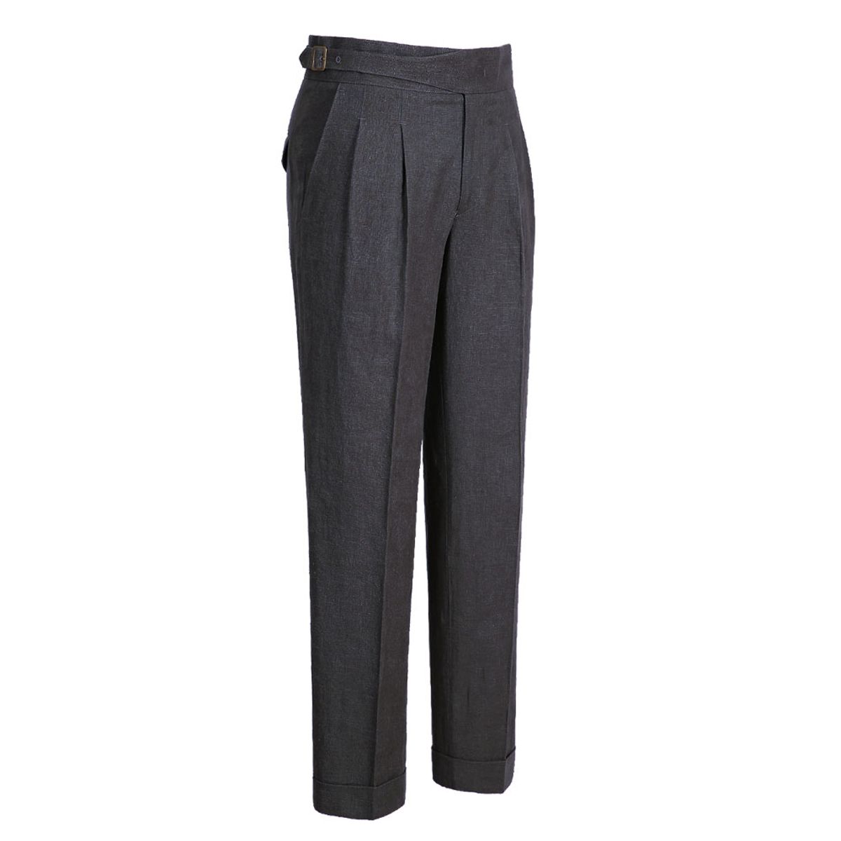 솔티(SORTIE) 8s Linen Gurkha Trousers (Charcoal)