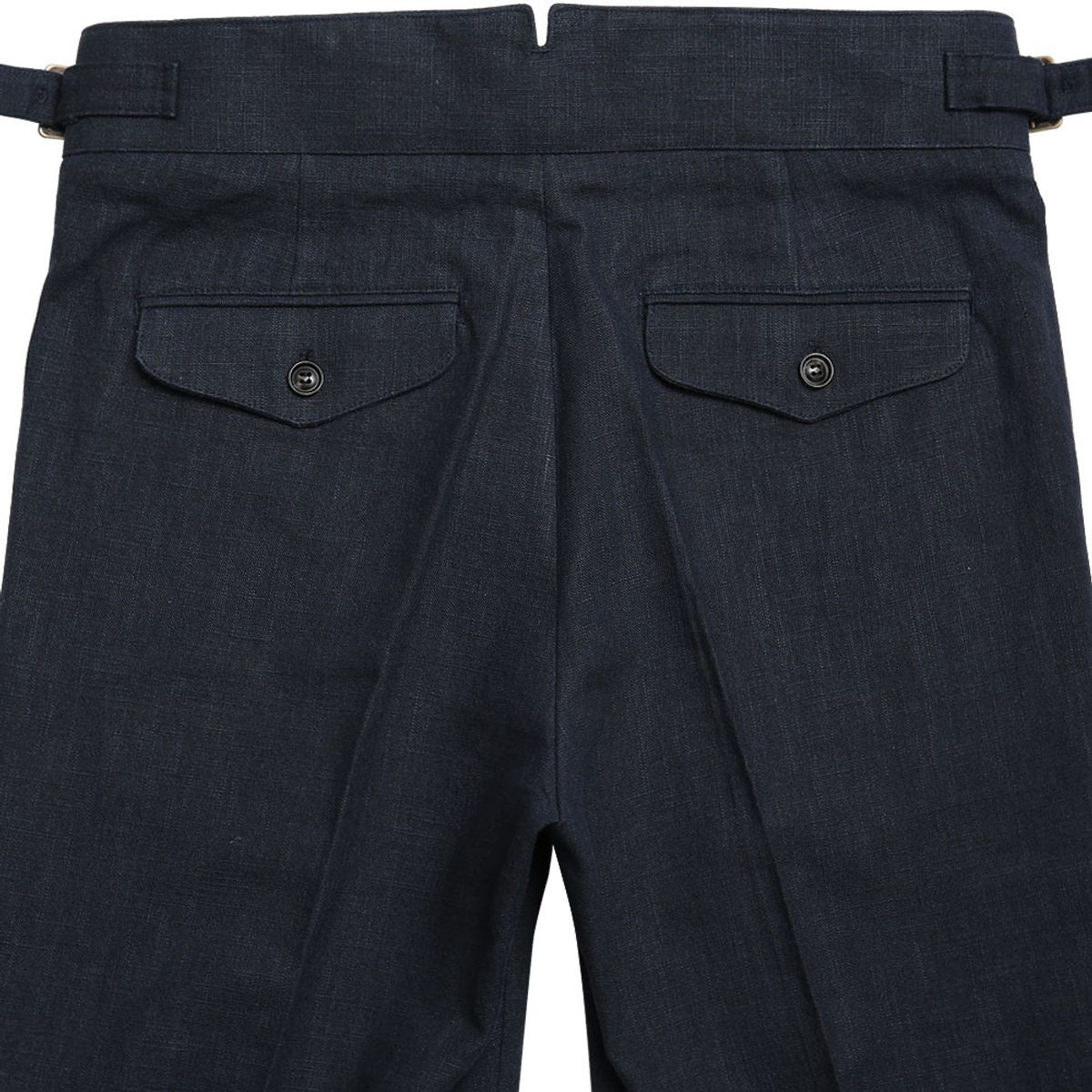 솔티(SORTIE) 8s Linen Gurkha Trousers (Navy)
