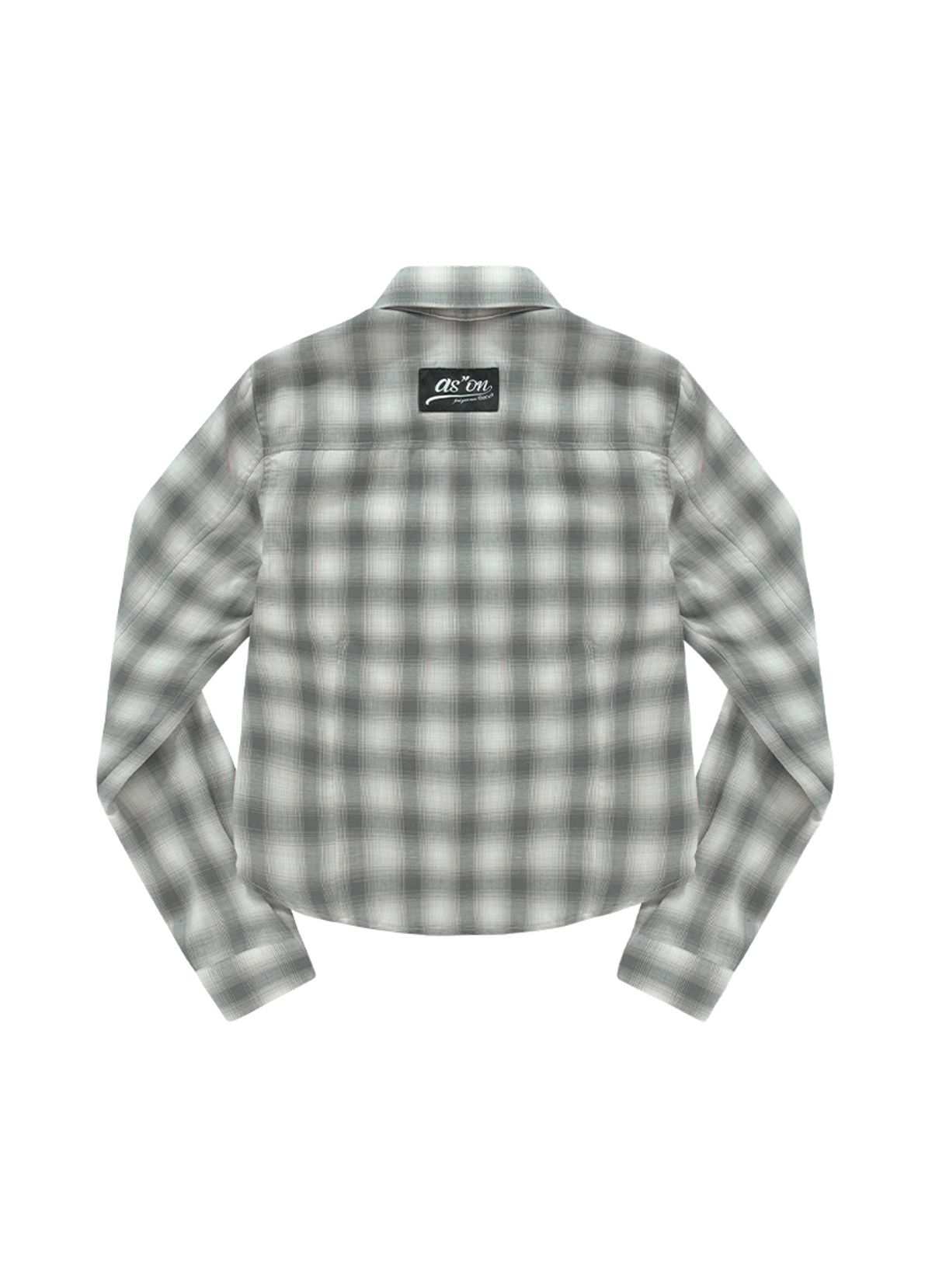 애즈온(ASON) BLUR CHECK SHIRT / GRAY
