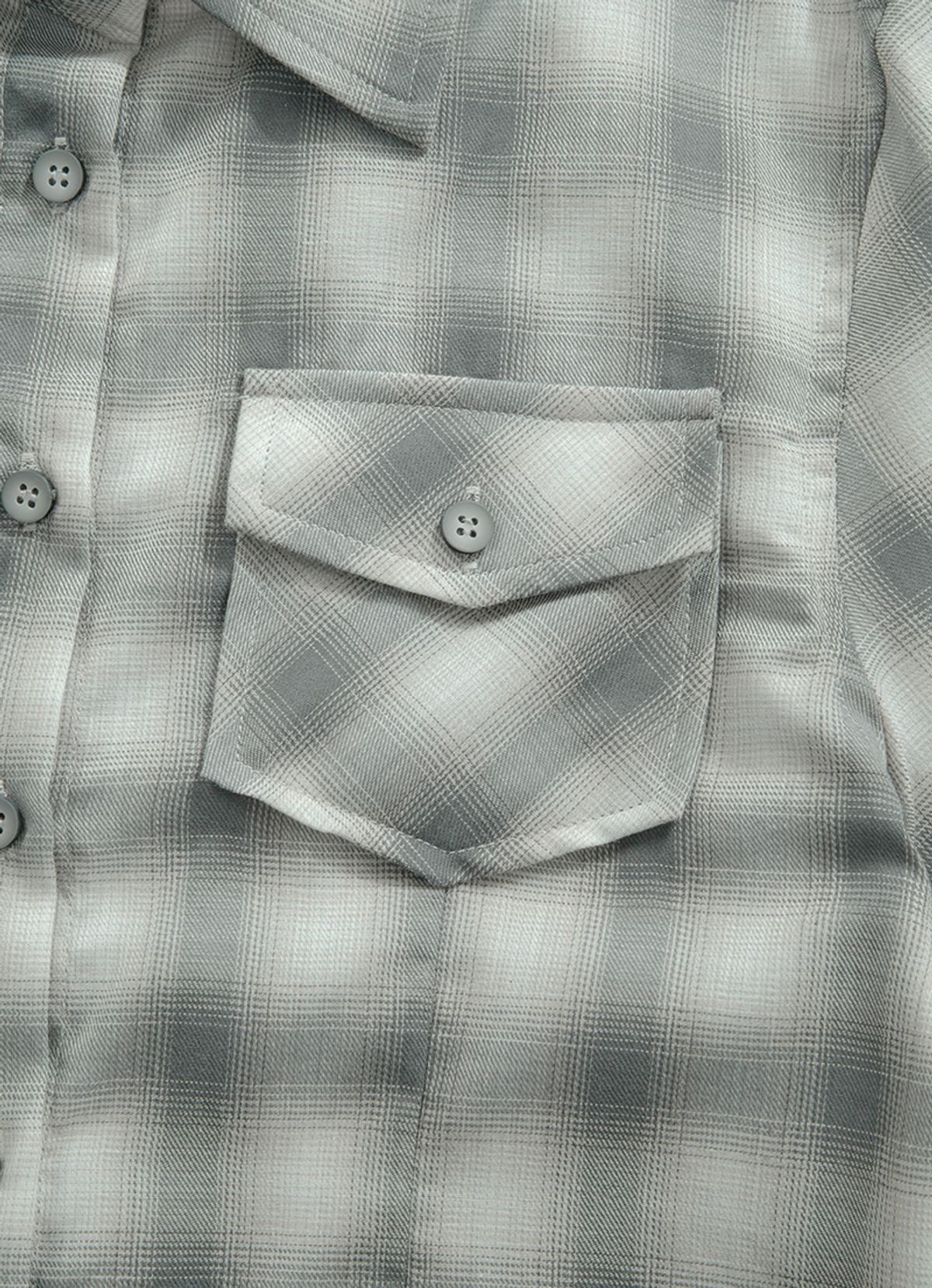 애즈온(ASON) BLUR CHECK SHIRT / GRAY