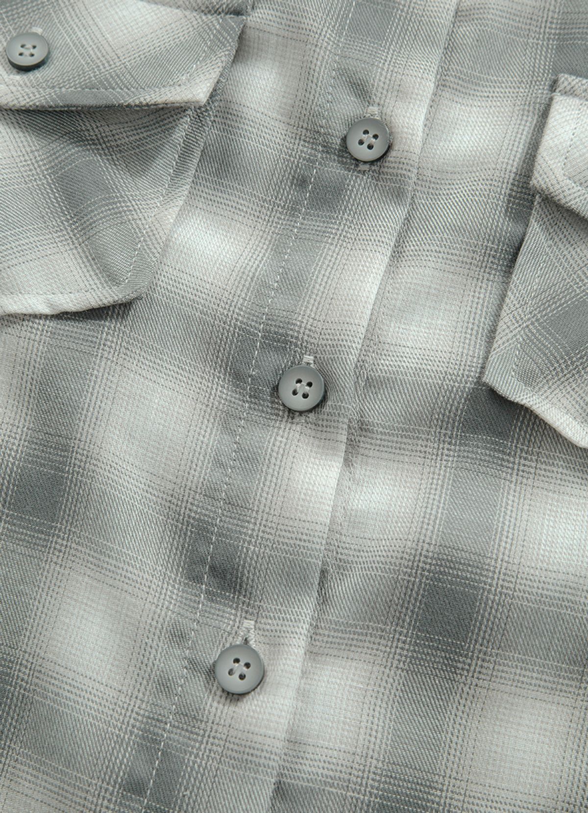 애즈온(ASON) BLUR CHECK SHIRT / GRAY
