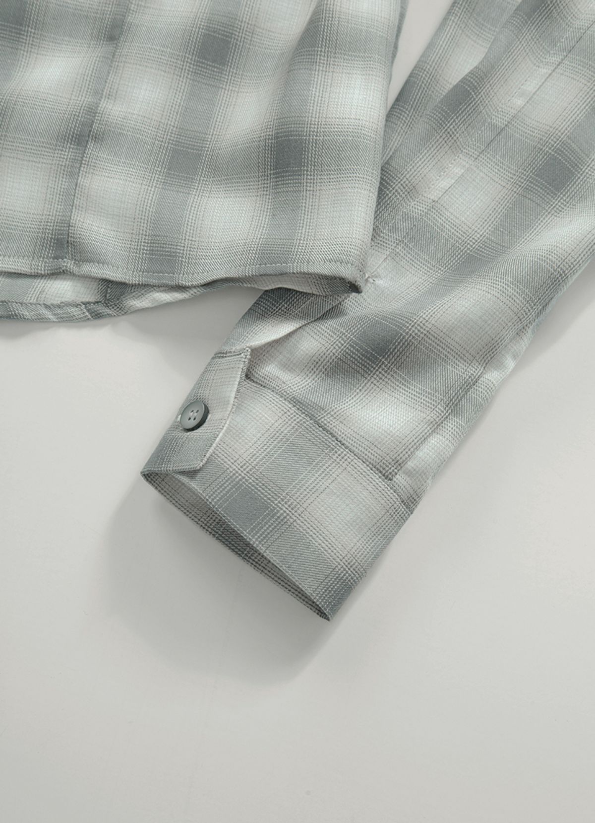 애즈온(ASON) BLUR CHECK SHIRT / GRAY