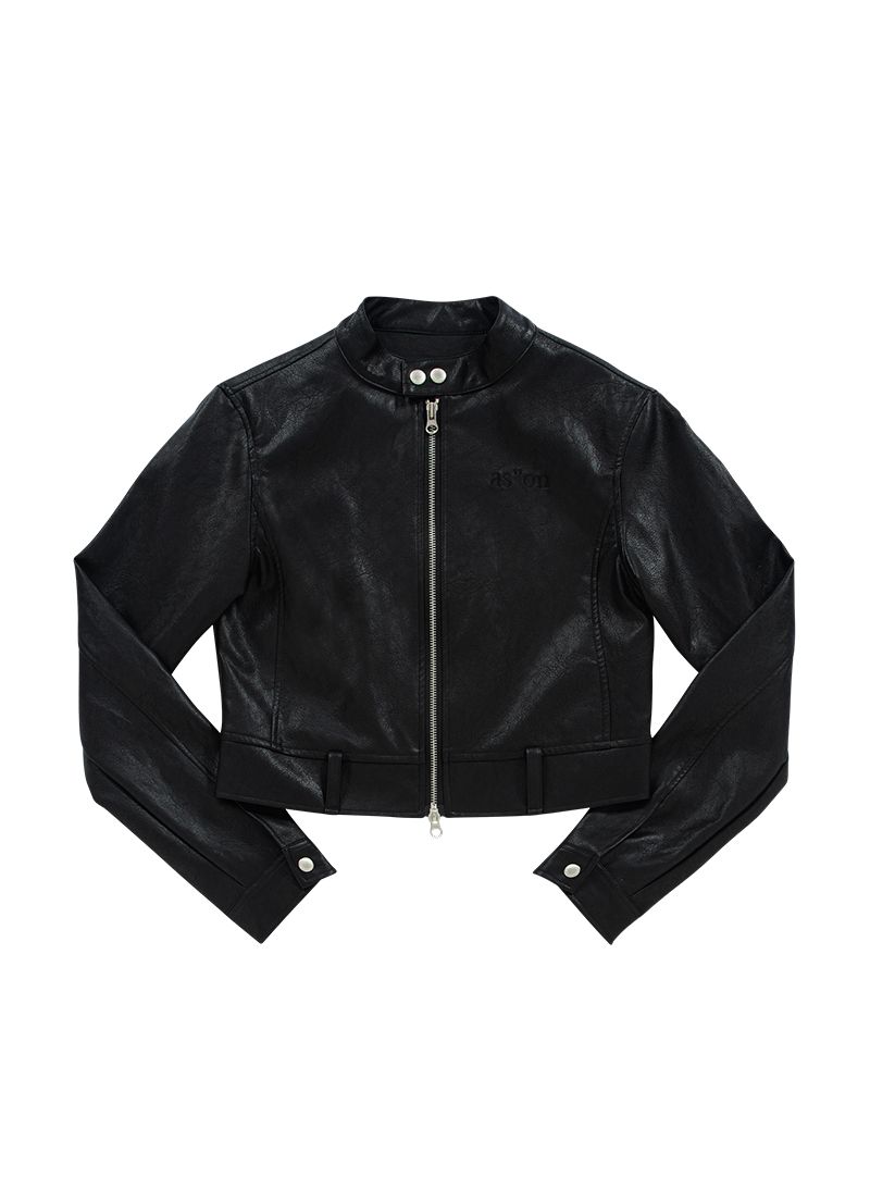 ason slim leather jacket 韓国　レザージャケット　黒 MUSINSA公式 | ASON SLIM LEATHER JACKET