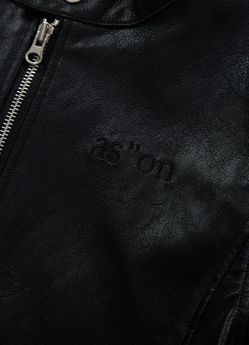 MUSINSA | ASON SLIM LEATHER JACKET