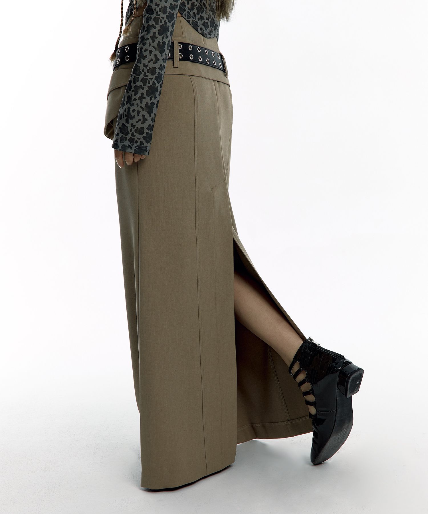 ★2025SS新作★KASHIKO★Pocket Belt Long Skirt MUSINSA | KASHIKO Pocket Belt Long Skirt Beige