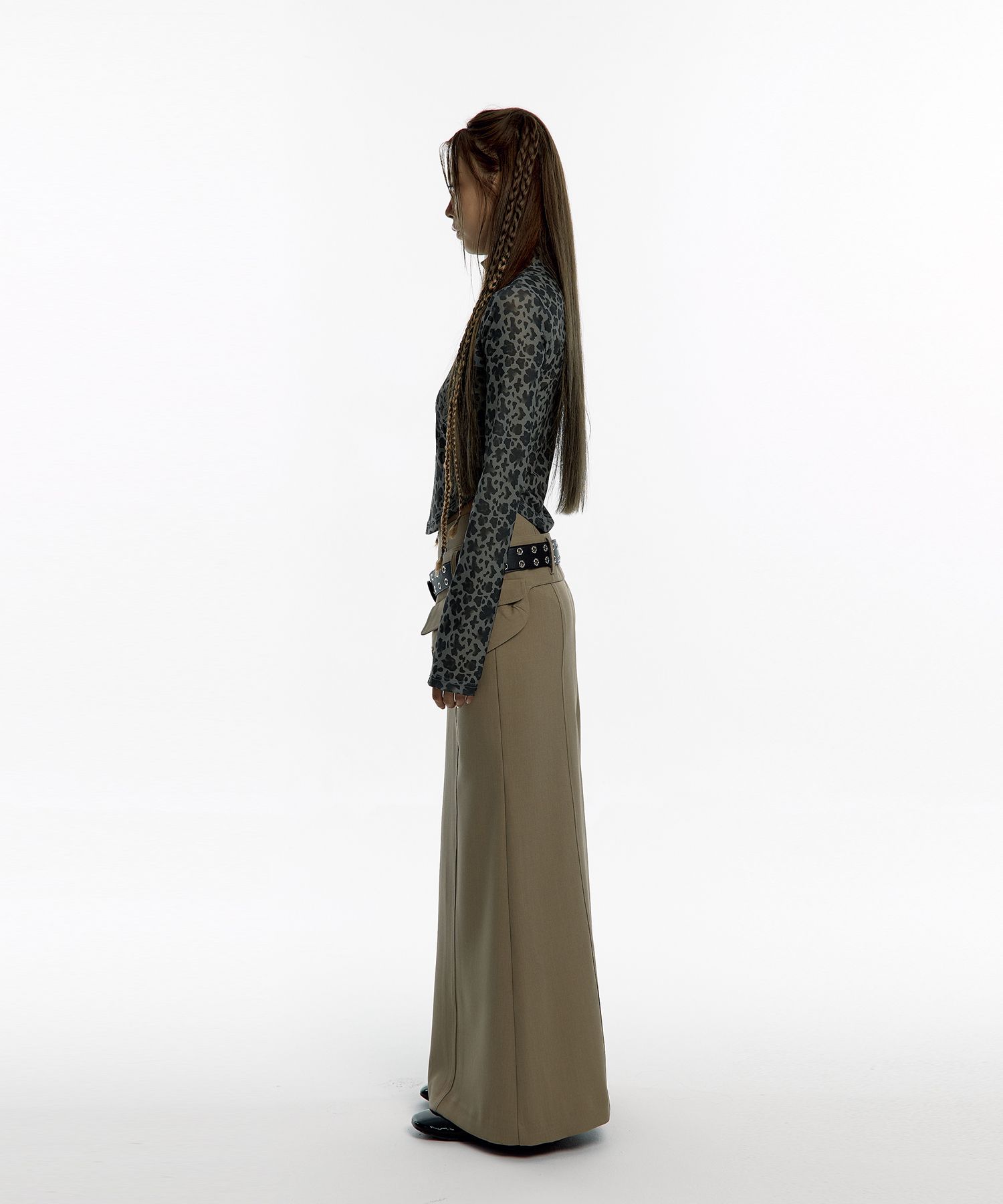 ★Kashiko★ Pocket Belt Long Skirt Beige MUSINSA | KASHIKO Pocket Belt Long Skirt Beige