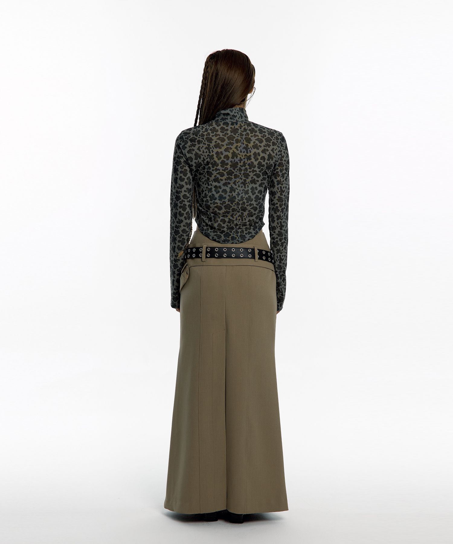 MUSINSA | KASHIKO Pocket Belt Long Skirt Beige