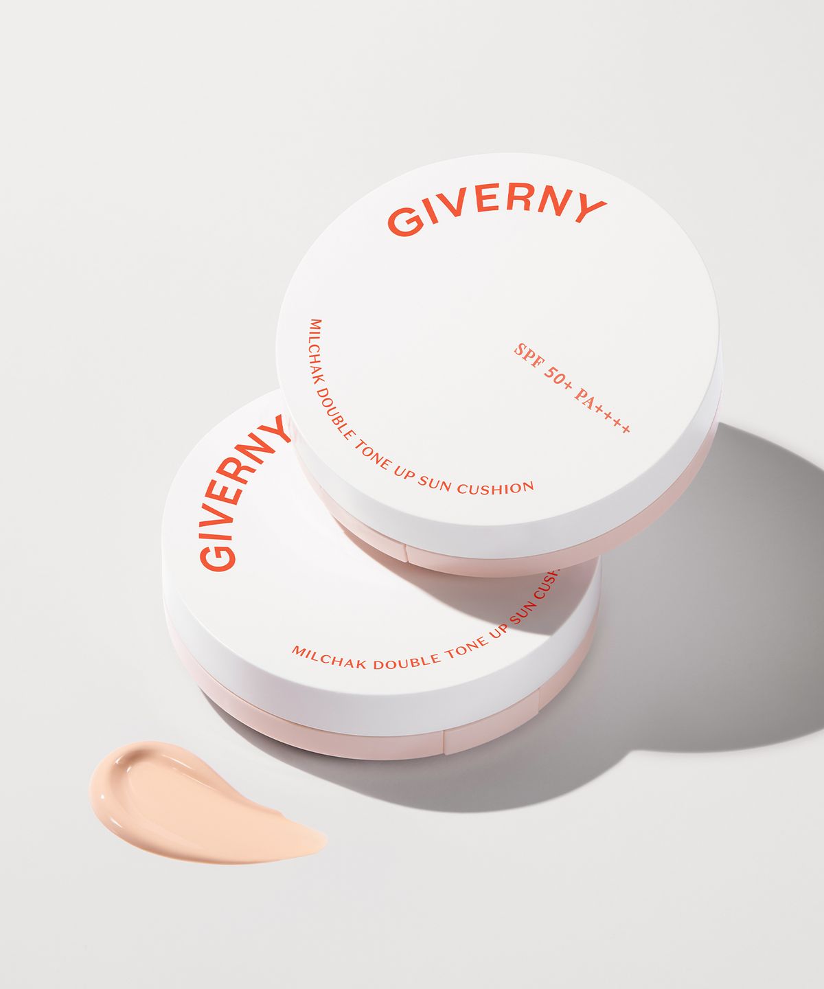 지베르니(GIVERNY) 밀착 더블 톤업 선 쿠션 클리어 아이보리 25g 대용량