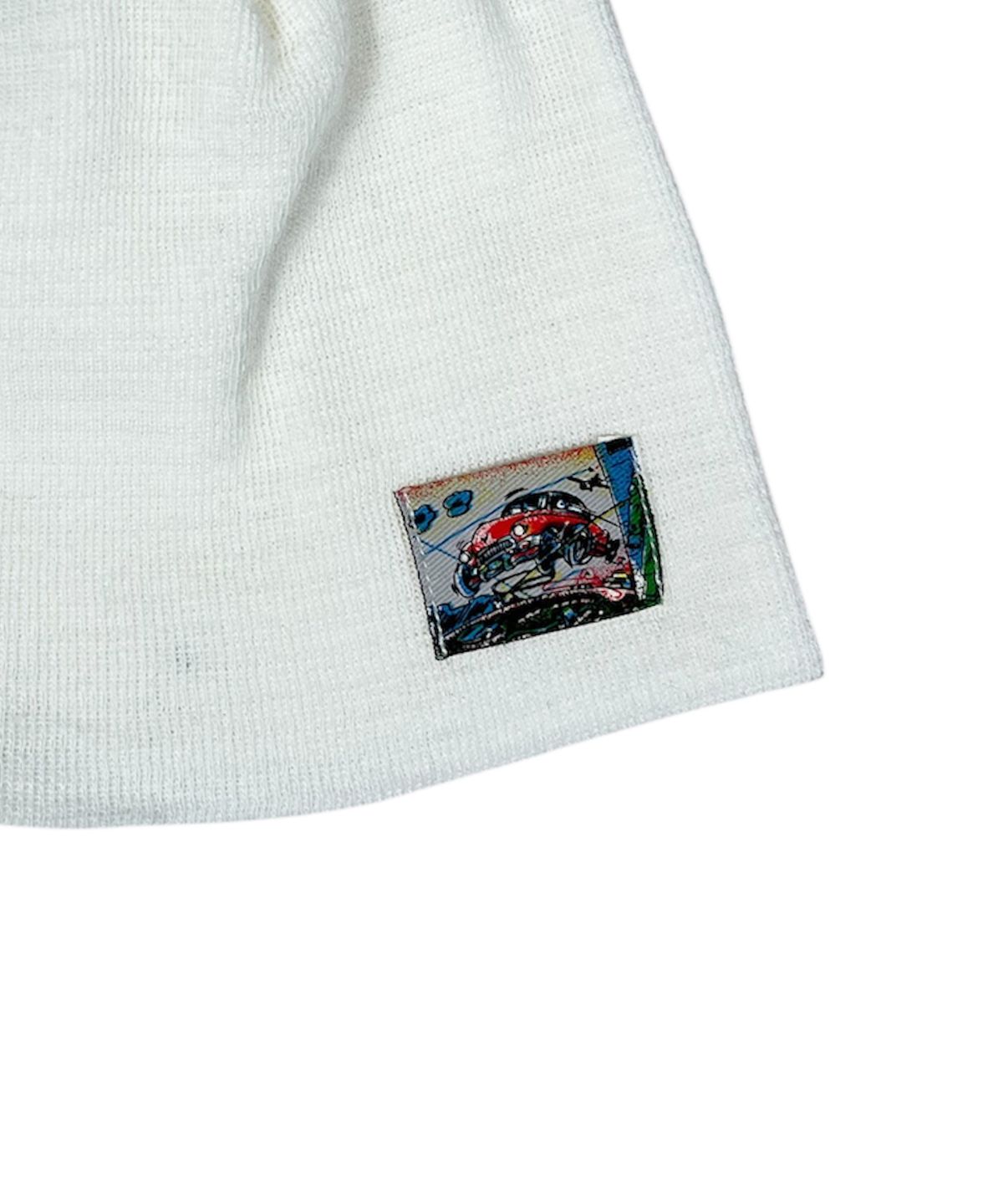 스케이터락(SK8ER ROCK) Vintage Label Beanie ((ivory))