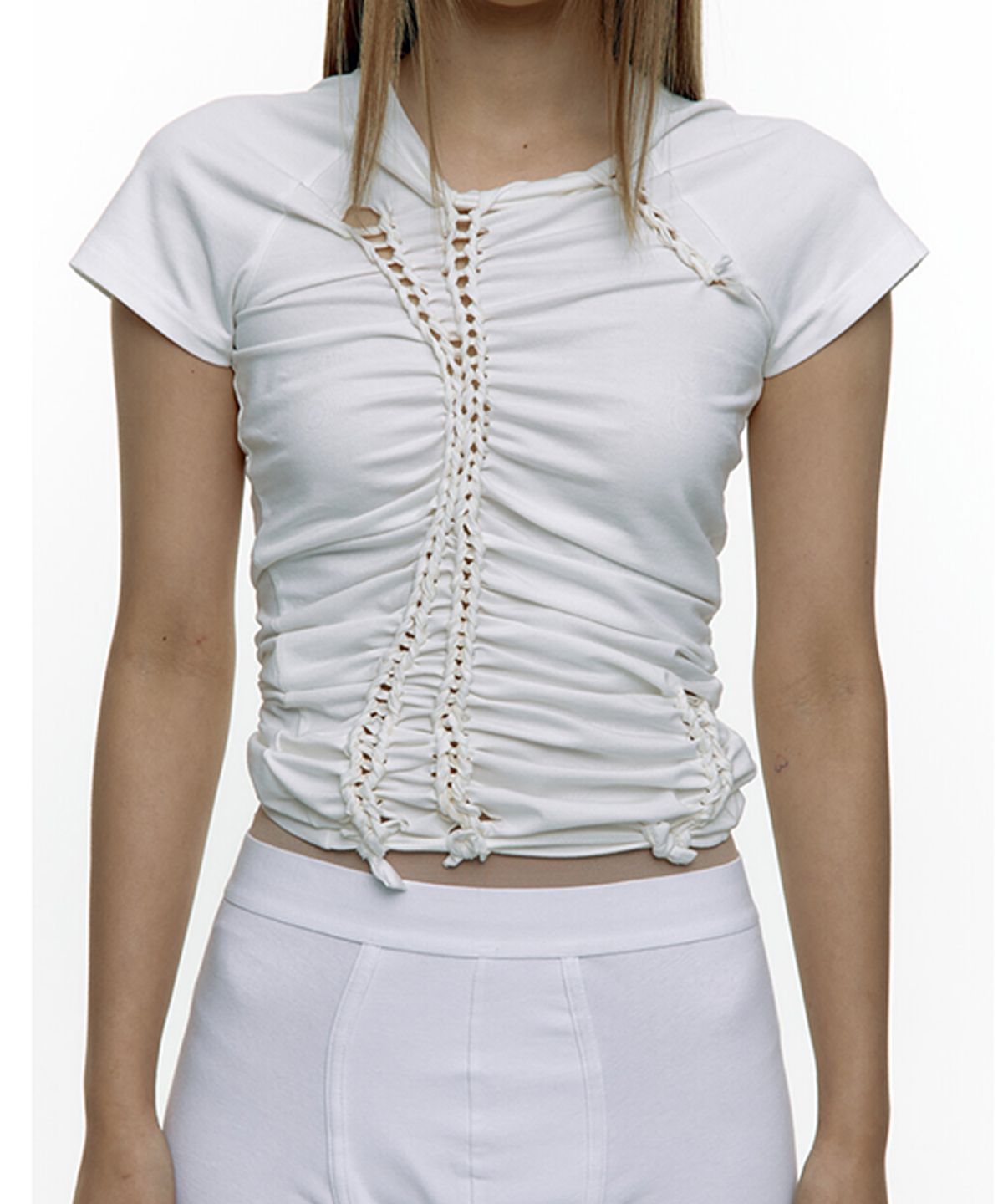 카시코(KASHIKO) Braided Tee Ivory