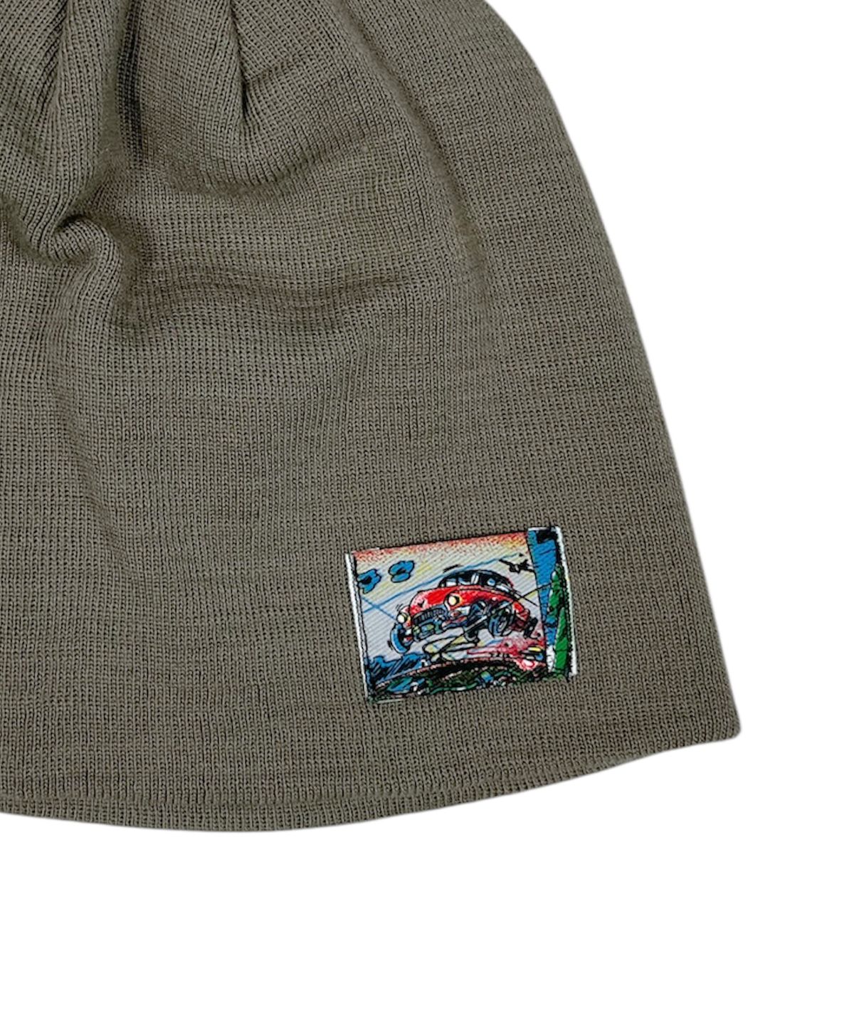 스케이터락(SK8ER ROCK) Vintage Label Beanie ((latte))
