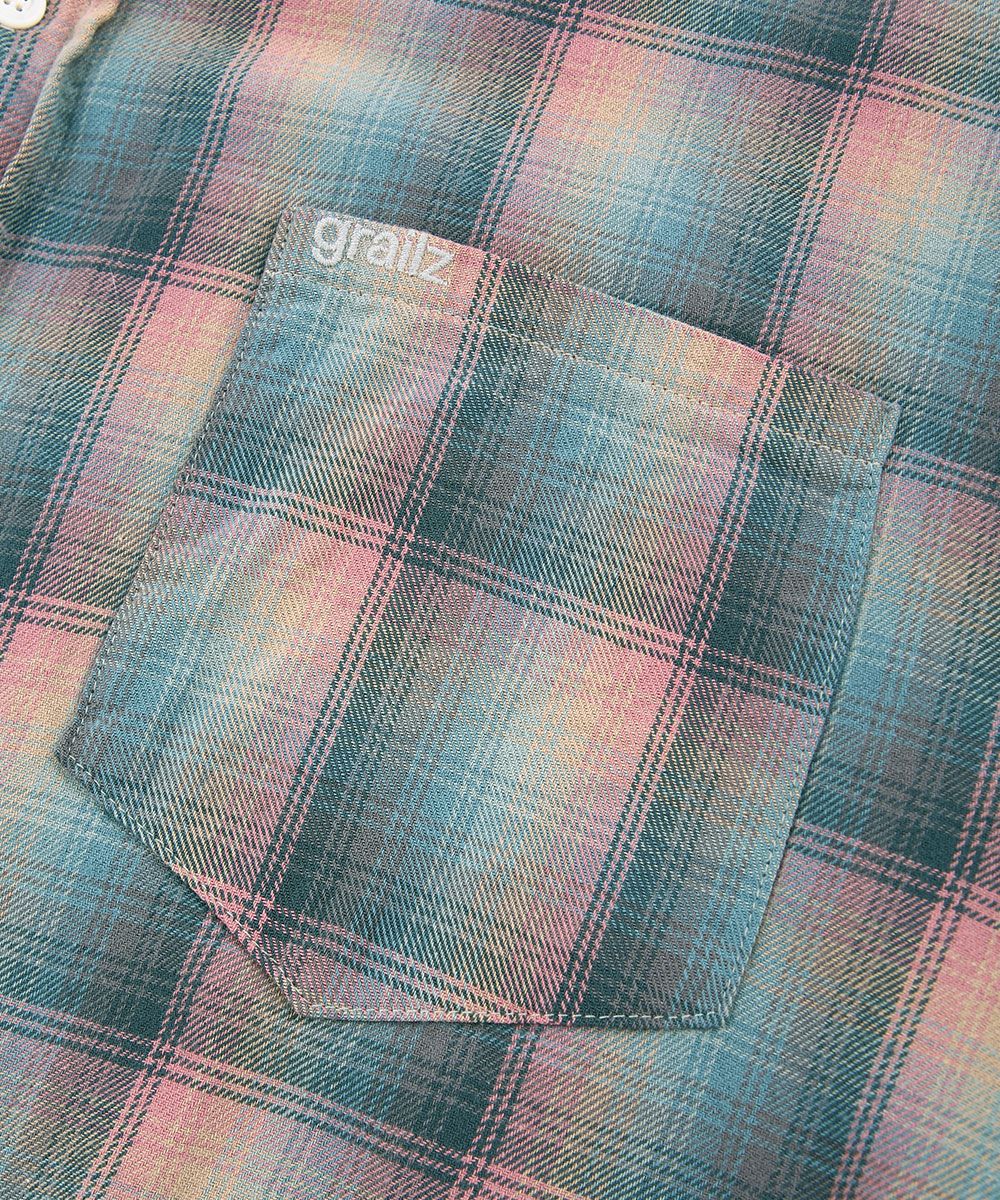 MUSINSA | GRAILZ DISTRESSED CHECK SHIRTS [MINT PINK]