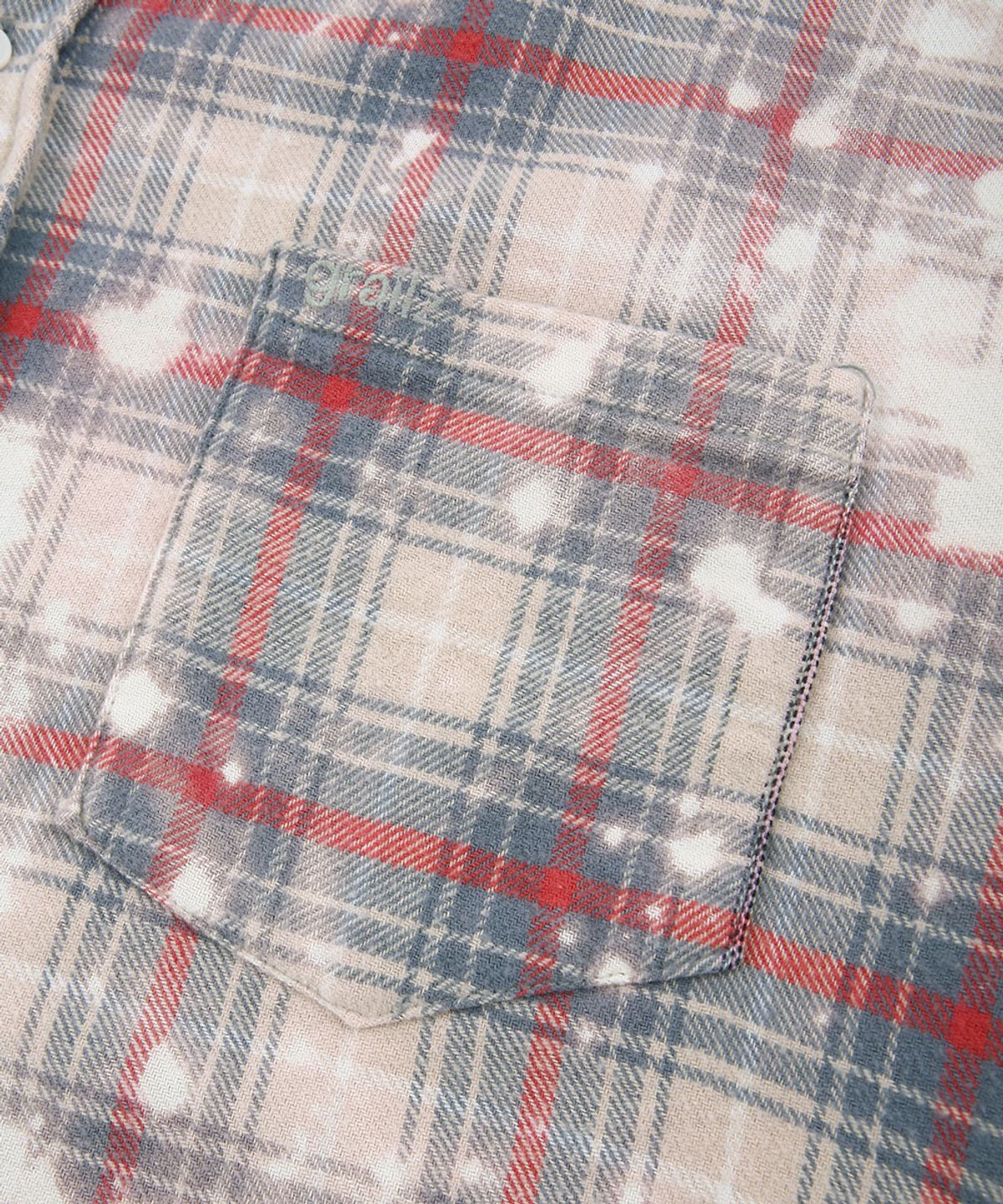 그레일즈(GRAILZ) BLEACHED PLAID SHIRTS [PINK]