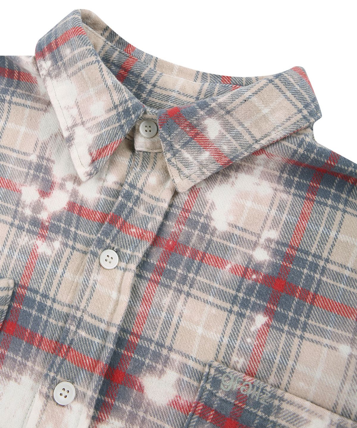 그레일즈(GRAILZ) BLEACHED PLAID SHIRTS [PINK]