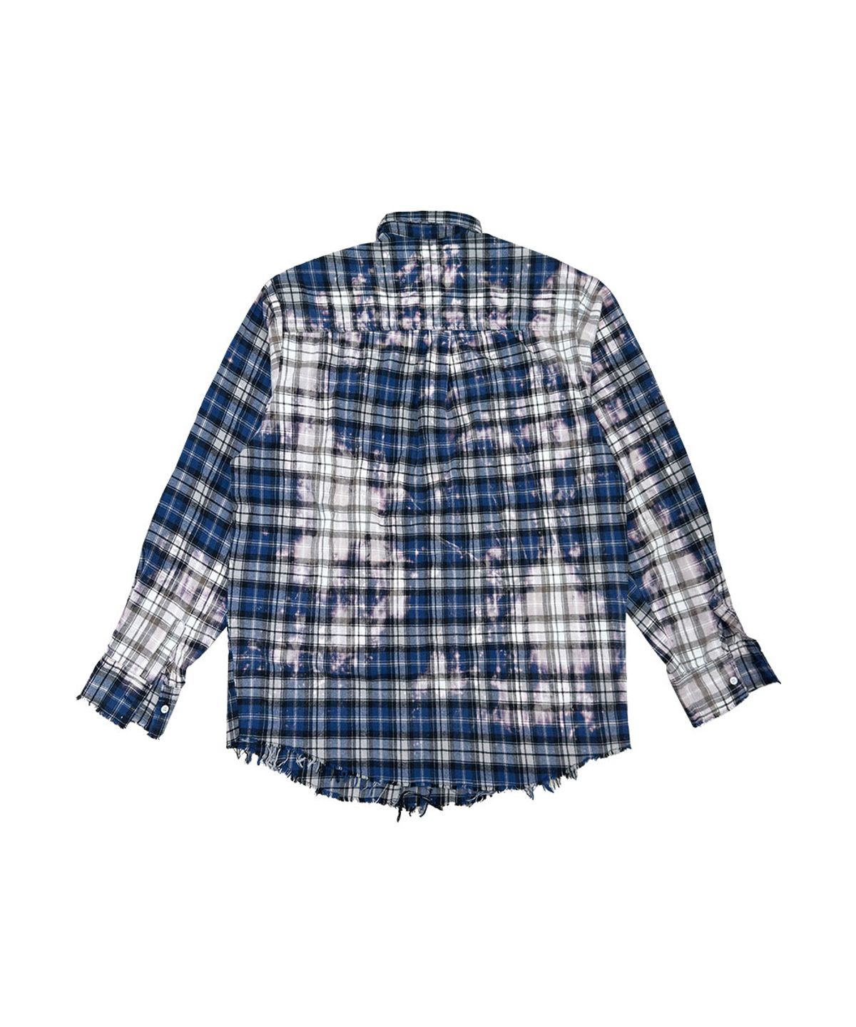 그레일즈(GRAILZ) BLEACHED PLAID SHIRTS [BLUE]
