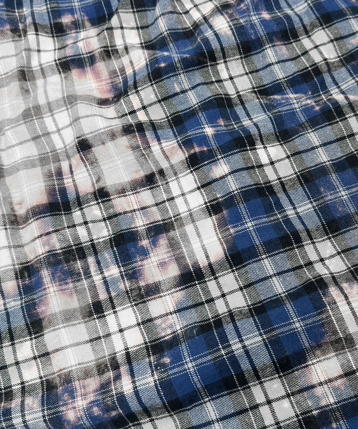 그레일즈(GRAILZ) BLEACHED PLAID SHIRTS [BLUE]