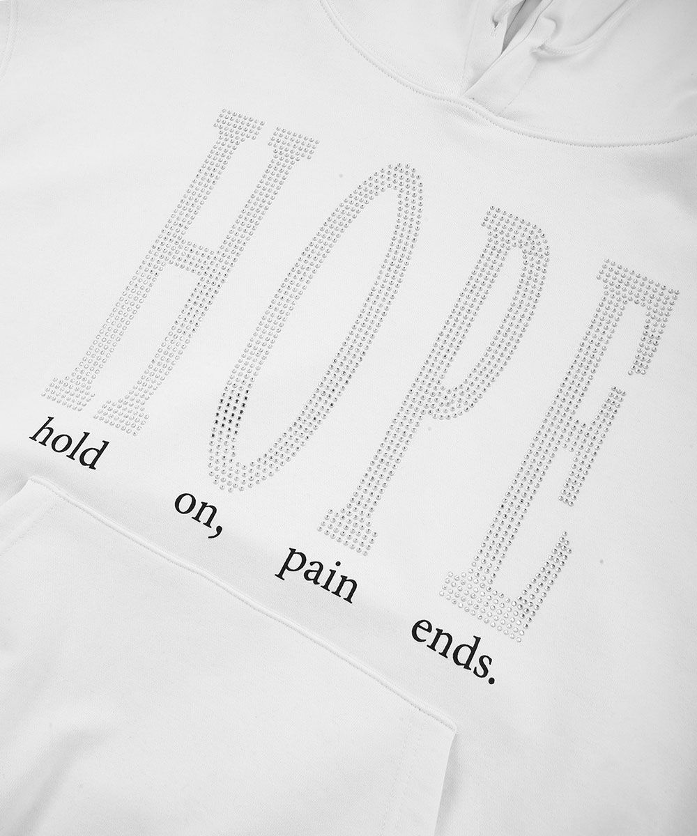 MUSINSA | GRAILZ PAIN ENDS HOODIE [WHITE]