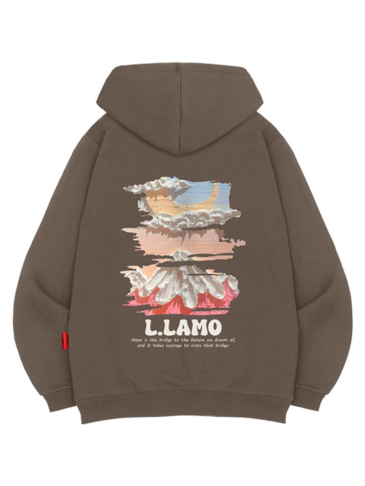 엘라모(LLAMO) 마운틴문 후드티 남녀공용 빅사이즈 M~4XL