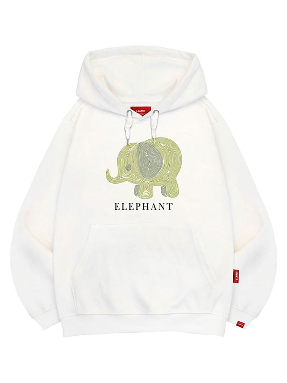 엘라모(LLAMO) 라인엘리펀트 후드티 남녀공용 빅사이즈 M~4XL