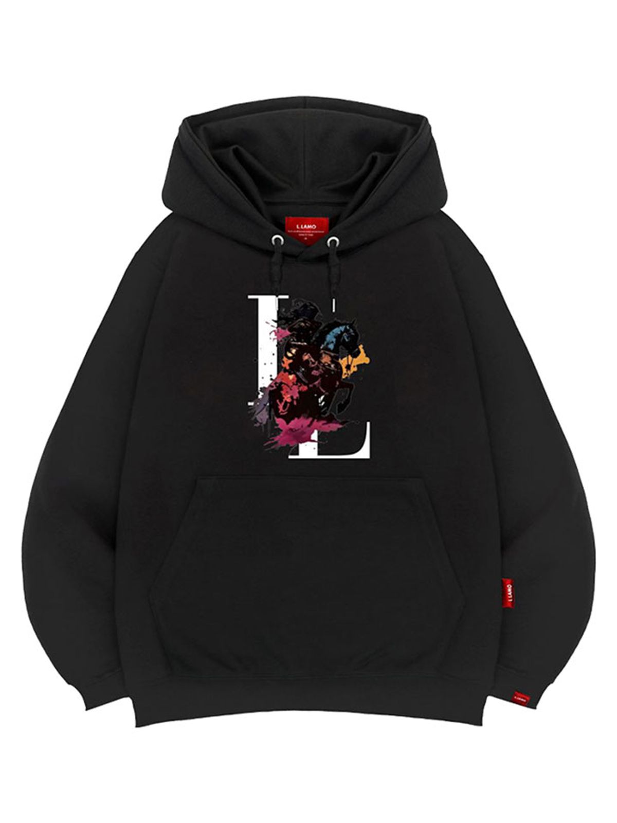 엘라모(LLAMO) 다크나이트 후드티 남녀공용 빅사이즈 M~4XL