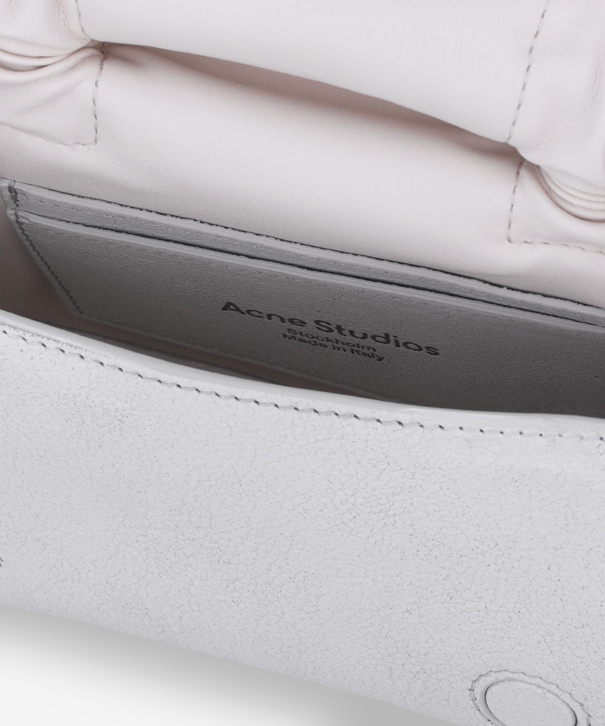 아크네 스튜디오(ACNE STUDIOS) 마이크로 멀티포켓 빈티지 토트백 - 화이트:그레이 / A10386AHX
