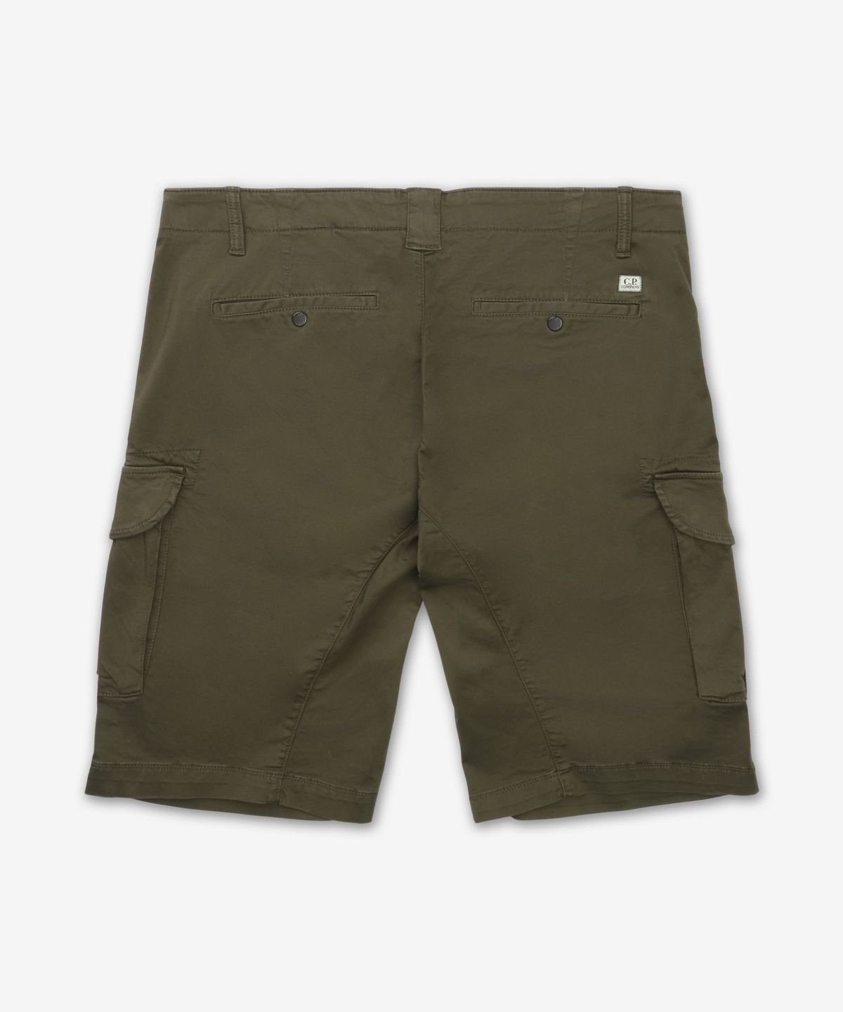 씨피 컴퍼니(CP Company) 새틴 스트레치 렌즈 카고 쇼츠 팬츠 - 아이비 그린 / 18CMBE116A005694G683