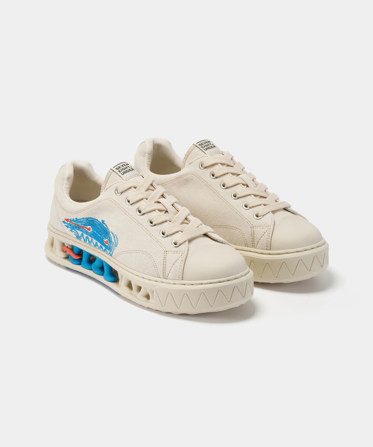 세븐에잇언더(78UNDER) M-3 GRAPHIC LOW TOP_OFF WHITE