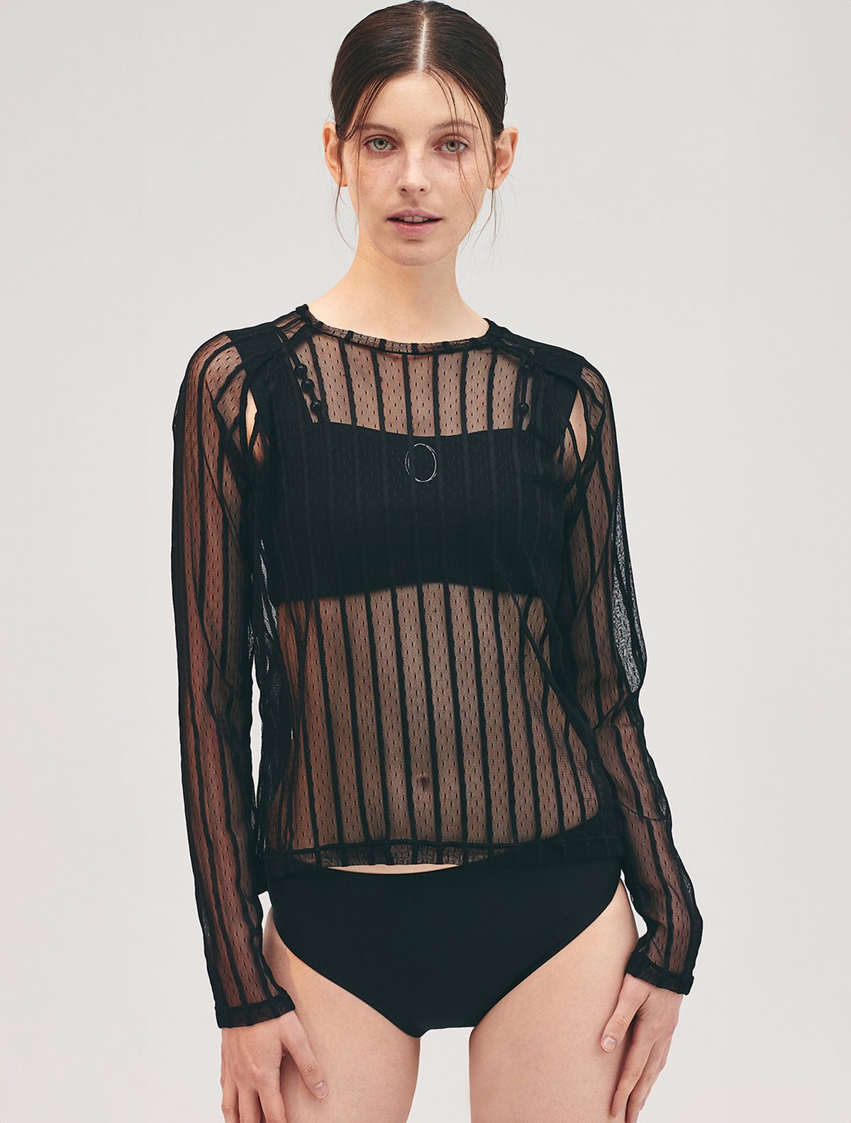 르망고 느와(LEMANGO NOIR) Lace Noir Top MS