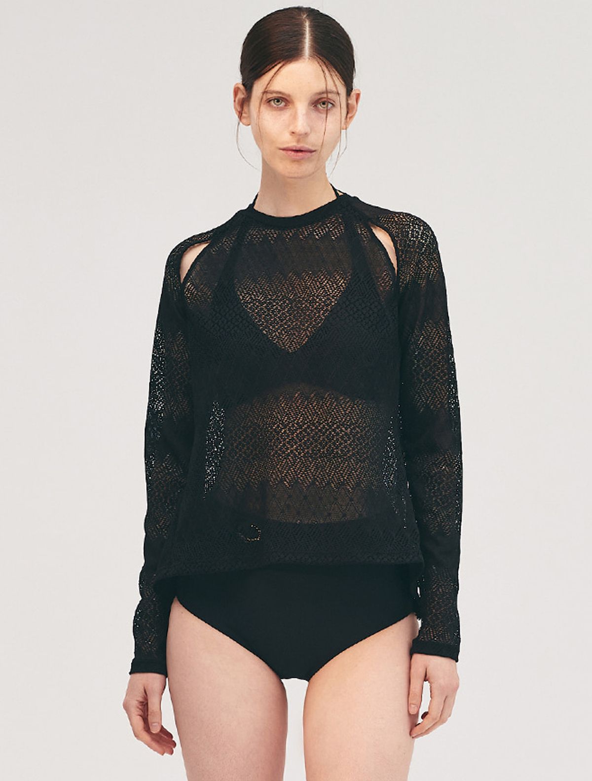 르망고 느와(LEMANGO NOIR) Lace Noir Top FL