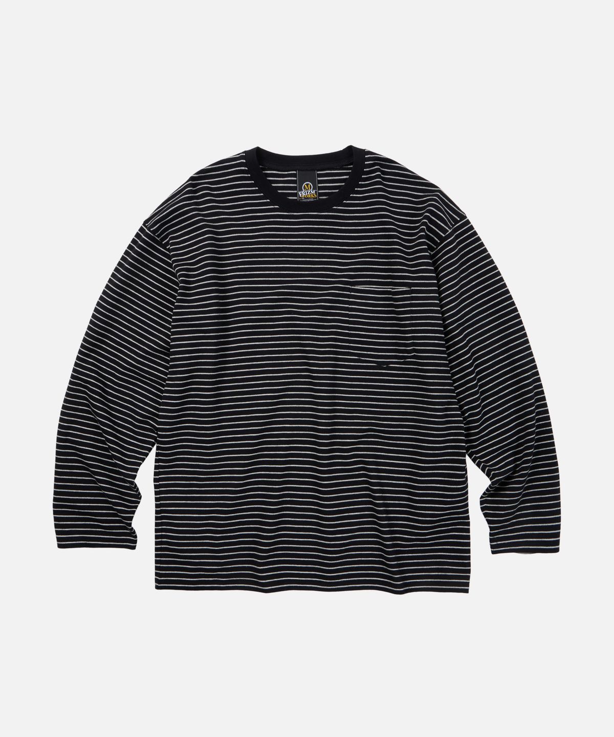 프리즘웍스(FRIZMWORKS) STRIPE OVERSIZED RELAX TEE 003 _ BLACK
