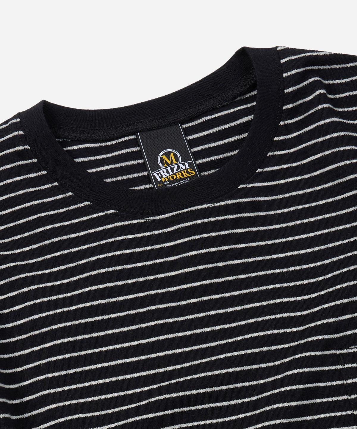 프리즘웍스(FRIZMWORKS) STRIPE OVERSIZED RELAX TEE 003 _ BLACK