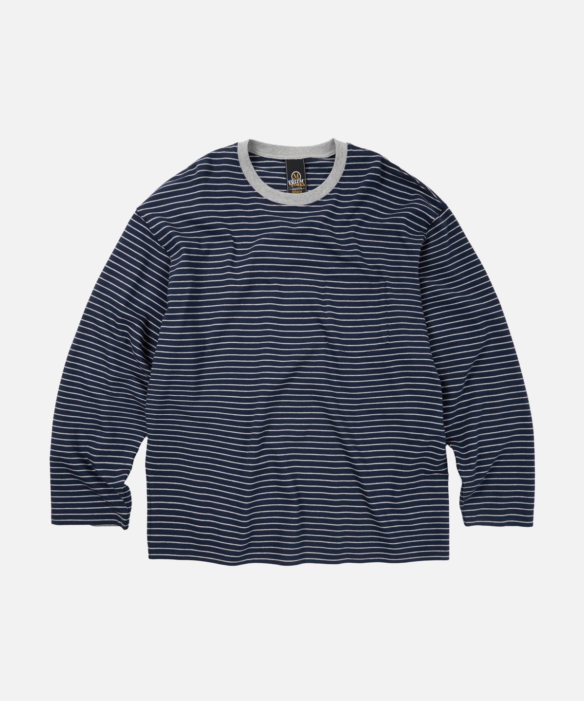 프리즘웍스(FRIZMWORKS) STRIPE OVERSIZED RELAX TEE 003 _ NAVY